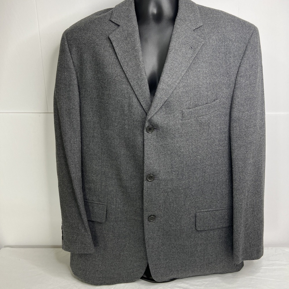 Andrew‎ Fezza Blazer Men's 44R Tan Wool Blend 3-Button Sports Coat